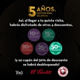 Promoción de Aniversario A Comer: Hasta 50% de descuento en Toks, El Farolito y Panda Express