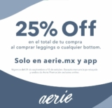 Promoción Aerie: 25% de descuento en tu compra si te llevas unos leggings o cualquier bottom