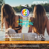 Cupón Aeromar de 15% de descuento + tu mascota viaja gratis