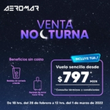 Venta Nocturna Aeromar: Vuelos desde $797 + equipaje de hasta 10kg + bebidas sin costo
