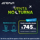 Venta Nocturna Aeromar: Vuelos sencillos desde $745