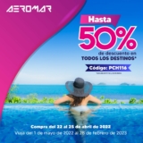 Código Aeromar hasta 50% de descuento en todos los vuelos