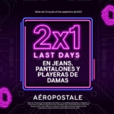 En Aeropostale 2×1 en jeans, pantalones y playeras hasta el 3 de septiembre