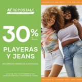 30% de descuento en playeras y jeans en tiendas Aeropostale