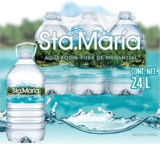 6 pack Agua natural de manantial Sta. María de 4 litros bajan a un gran precio
