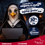 Promo El Águila: contrata el seguro de tu auto y te llevas una laptop Gratis + hasta 30% de descuento