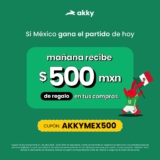 Cupón Akky de $500 de descuento en tus compras hoy