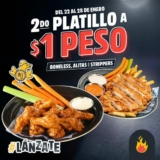 Promo las Alitas 2do platillo a $1 peso esta semana