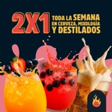 2×1 en cerveza, mixología y destilados en Las Alitas toda la semana