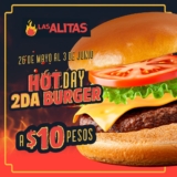 Promoción las Alitas Día de la Hamburguesa: 2da hamburguesa a sólo $10