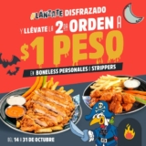 Promo las Alitas 2a orden a $1 peso si llegas disfrazado