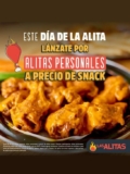 Promoción Las Alitas Día de la Alita: Alitas Personales a precio de snack