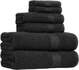 Juego de 6 toallas de baño hechas de algodón Amazon Basics bajan a un excelente precio