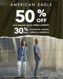 En American Eagle 2do a mitad de precio en jeans y shorts y 30% off en playeras, camisas y más