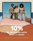 En American Eagle 10% de descuento adicional al pagar con Paypal
