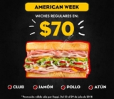 American Week Which Wich: Wiches regulares a $70 pidiendo por Rappi esta semana