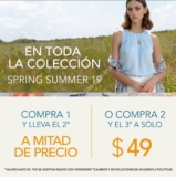 En André Badi segundo a mitad de precio o tercera prenda a sólo $49 pesos