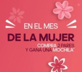 Andrea Día de la Mujer: mochila Gratis en la compra de 2 pares de tenis