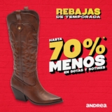 Rebajas de Temporada Andrea: Hasta 70% de descuento en botas y botines