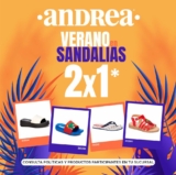 2×1 en sandalias en tiendas Andrea