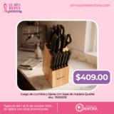 El Mes Rosa Almacenes Ánfora: Juego de cuchillos y tijeras a $409