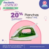 Promo Almacenes Ánfora: Hasta 20% de descuento en planchas T-Fal
