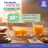 Promo Almacenes Ánfora: Hasta 20% de descuento en vasos Crisa