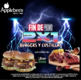 2×1 en hamburguesas y costillas en Applebees del 7 al 10 de julio