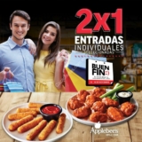 Applebees Buen Fin 2019: 2×1 en entradas individuales seleccionadas