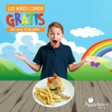 Promo Applebees Día del Niño: niños comen Gratis del 18 al 29 de abril