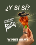 Promo Wings Army: si México gana, el domingo 5 de julio de te regalan medio kilo en la compra de 1 kg de alitas