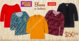 Artículo de la Semana Suburbia 2 de octubre: variedad de blusas a $150 c/u
