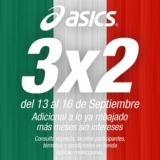 3×2 en Asics adicional a lo ya rebajado del 13 al 16 de septiembre