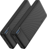 Juego de 2 baterías de respaldo powerbank de carga rápida con 10000 mAh de capacidad bajan de precio