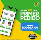 Cupón Bodega Aurrera de $100 de descuento en tu primer pedido y envío sin costo
