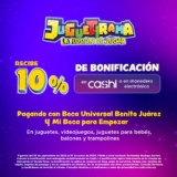Juguetirama Bodega Aurrerá tiene 10% de bonificación en monedero pagando con Becas del gobierno