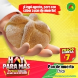 En Bodega Aurrerá pan de muerto chico a $7 pesos