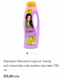Shampoo Palmolive Caprice Fuerza Anti Ceramidas a solo $15 en Bodega Aurrerá