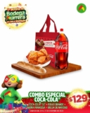 En Bodega Aurrerá combo Coca-Cola de pollo + refresco + pan + bolsa desde $129