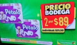 En Bodega Aurrerá 2 paquetes de Papel higiénico Pétalo 12 rollos por $89