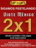 2×1 en ropa seleccionada en Ay Güey hasta el 1 de octubre
