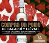 Promoción Bacardí de calcetines navideños Gratis en la compra de una botella en restaurantes participantes