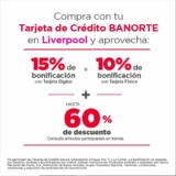 Rebajas Gran Barata de Verano Liverpool: Hasta 60% de descuento + hasta 15% de bonificación pagando con Banorte