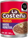 Frijoles bayos refritos la Costeña lata 580 g baja de precio