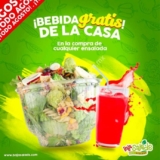 Promoción Baja Salads Plaza Manacar: Bebida gratis en la compra de cualquier ensalada durante agosto