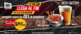 Beer Factory Buen Fin 2021: 25% de descuento en combo alitas