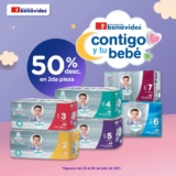 Segundo a mitad de precio en pañales bbtips en Farmacias Benavides