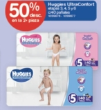 En Farmacias Benavides 2º a mitad de precio en pañales Huggies Ultraconfort