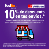 10% de descuento al enviar tus paquetes Fedex en Farmacias Benavides