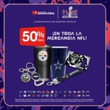 50% de descuento en toda la mercancía de la NFL en Farmacias Benavides